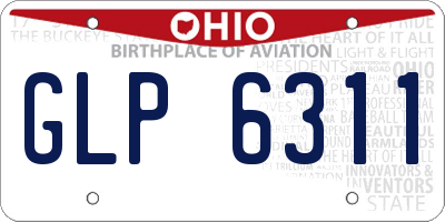 OH license plate GLP6311