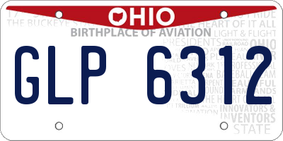 OH license plate GLP6312