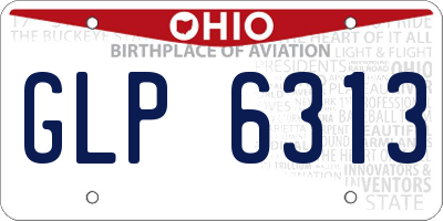 OH license plate GLP6313