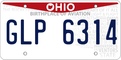 OH license plate GLP6314