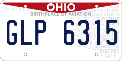 OH license plate GLP6315