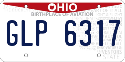 OH license plate GLP6317