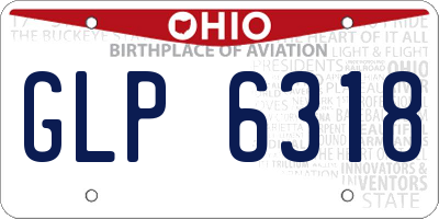 OH license plate GLP6318