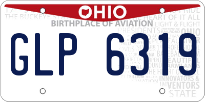 OH license plate GLP6319