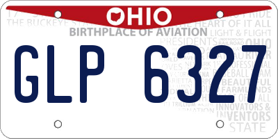 OH license plate GLP6327