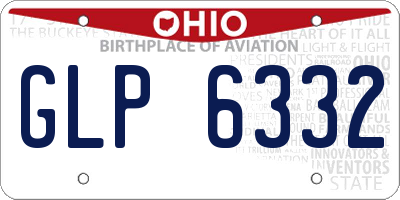 OH license plate GLP6332