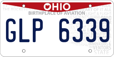 OH license plate GLP6339