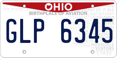 OH license plate GLP6345