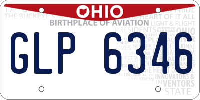 OH license plate GLP6346