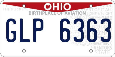 OH license plate GLP6363