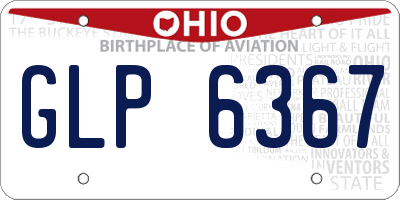 OH license plate GLP6367