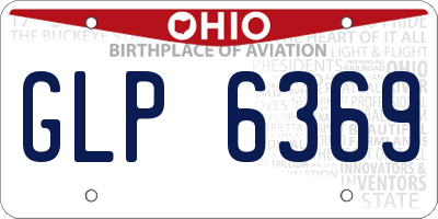 OH license plate GLP6369