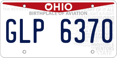 OH license plate GLP6370