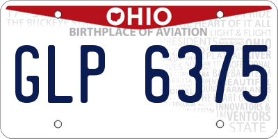 OH license plate GLP6375