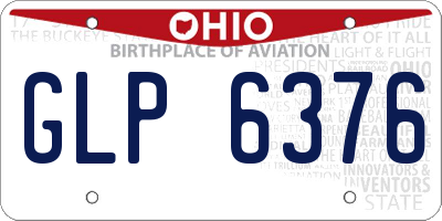 OH license plate GLP6376