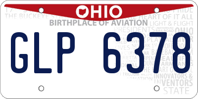OH license plate GLP6378