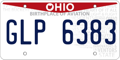 OH license plate GLP6383