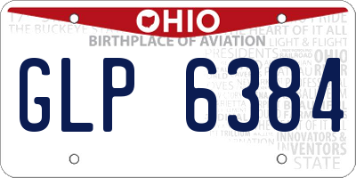 OH license plate GLP6384