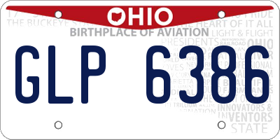OH license plate GLP6386