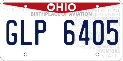 OH license plate GLP6405