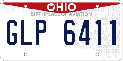 OH license plate GLP6411
