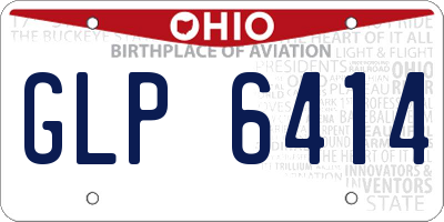 OH license plate GLP6414