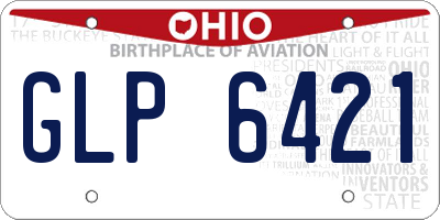 OH license plate GLP6421
