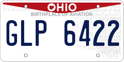 OH license plate GLP6422