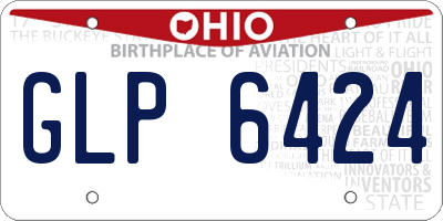 OH license plate GLP6424