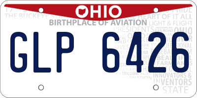 OH license plate GLP6426
