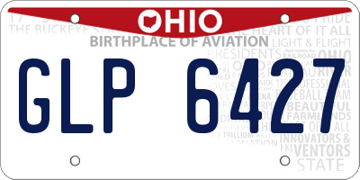 OH license plate GLP6427