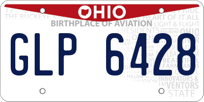 OH license plate GLP6428