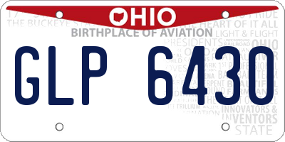 OH license plate GLP6430