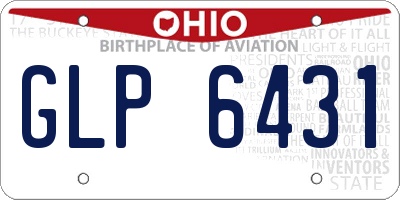 OH license plate GLP6431