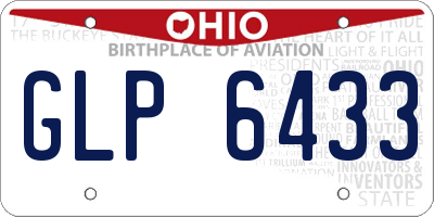 OH license plate GLP6433
