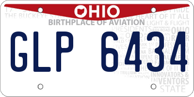 OH license plate GLP6434