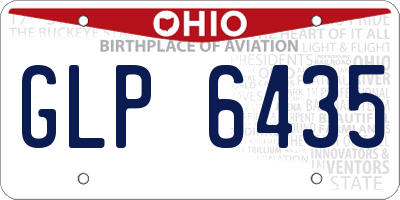 OH license plate GLP6435