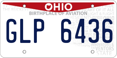 OH license plate GLP6436