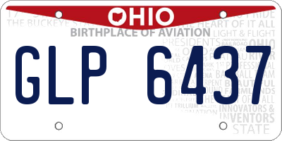OH license plate GLP6437