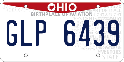 OH license plate GLP6439