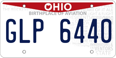 OH license plate GLP6440