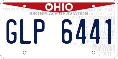 OH license plate GLP6441