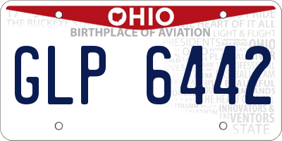 OH license plate GLP6442