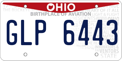OH license plate GLP6443