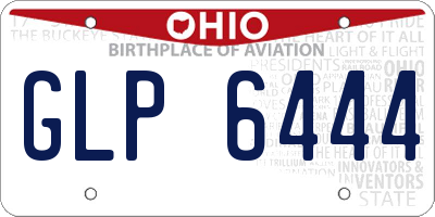 OH license plate GLP6444