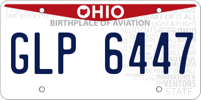 OH license plate GLP6447