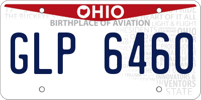 OH license plate GLP6460