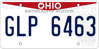 OH license plate GLP6463