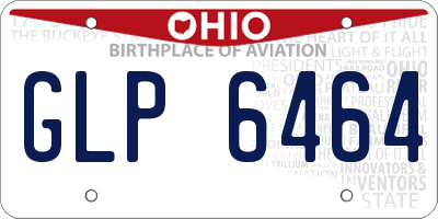 OH license plate GLP6464