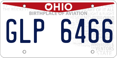 OH license plate GLP6466